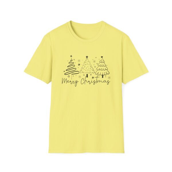 Merry Christmas Unisex Softstyle T-Shirt - Festive Holiday Tee with Christmas Trees - Image 50