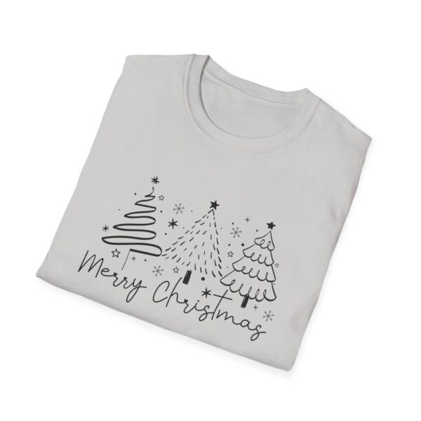 Merry Christmas Unisex Softstyle T-Shirt - Festive Holiday Tee with Christmas Trees - Image 57