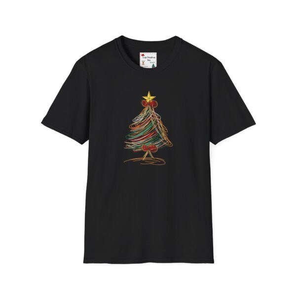 Festive Christmas Tree Unisex T-Shirt - Softstyle Holiday Tee - Image 21