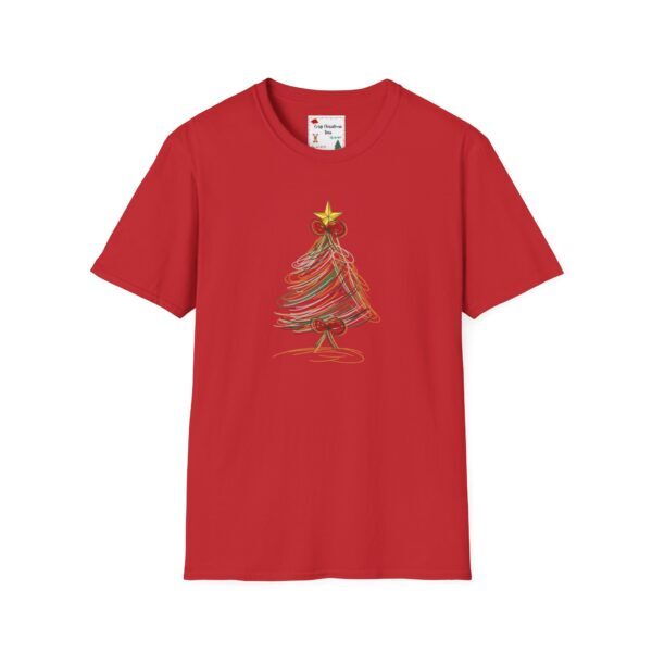 Festive Christmas Tree Unisex T-Shirt - Softstyle Holiday Tee - Image 25