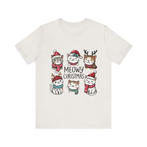 Meowy Christmas Cat Tee - Unisex Short Sleeve Tee for Animal Lovers - Image 5