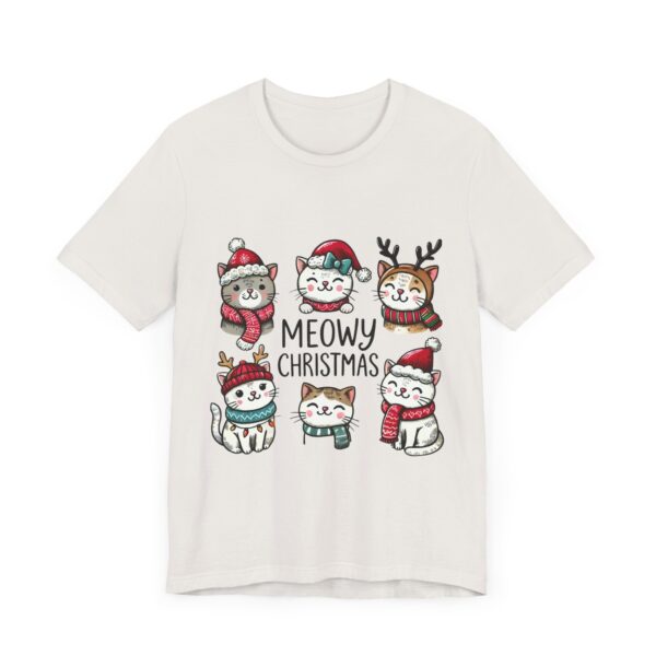 Meowy Christmas Cat Tee - Unisex Short Sleeve Tee for Animal Lovers - Image 7