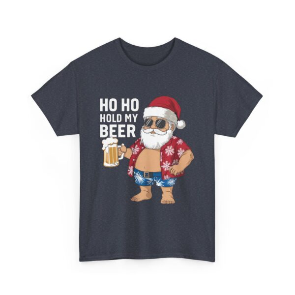 Funny Santa Beer Unisex Heavy Cotton Tee - Holiday Humor T-Shirt - Image 11