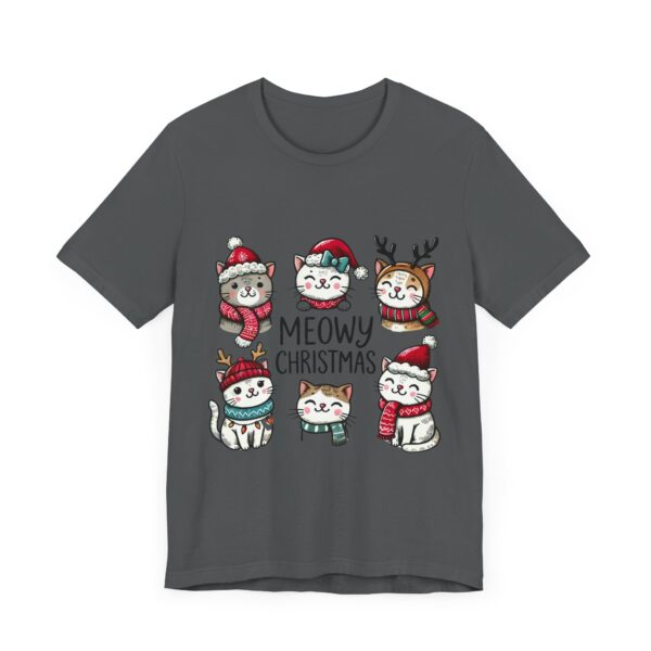 Meowy Christmas Cat Tee - Unisex Short Sleeve Tee for Animal Lovers - Image 27
