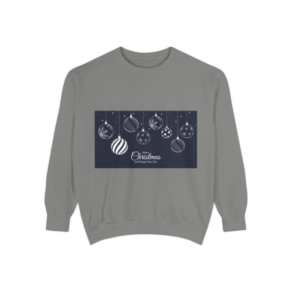 Festive Christmas Sweatshirt with Holiday Ornaments Design