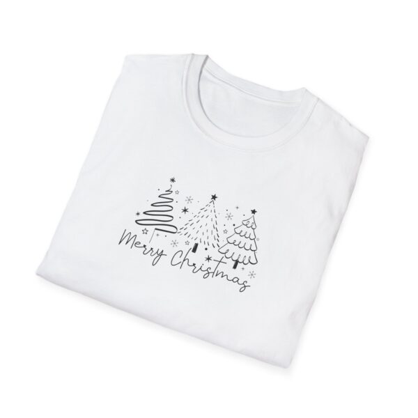 Merry Christmas Unisex Softstyle T-Shirt - Festive Holiday Tee with Christmas Trees - Image 36