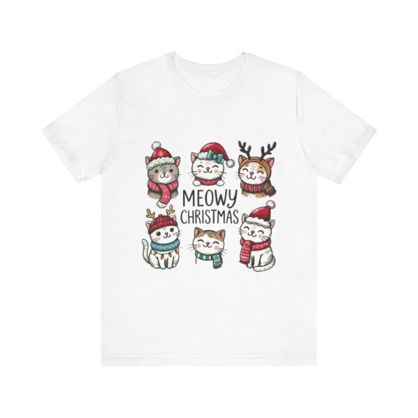 Meowy Christmas Cat Tee - Unisex Short Sleeve Tee for Animal Lovers - Image 13