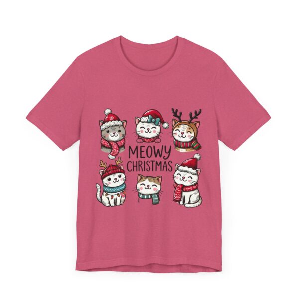 Meowy Christmas Cat Tee - Unisex Short Sleeve Tee for Animal Lovers - Image 23