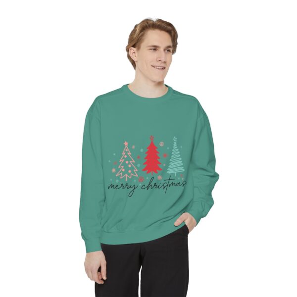 Merry Christmas Unisex Garment-Dyed Sweatshirt - Image 7