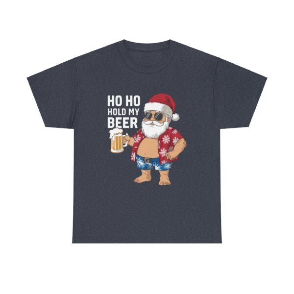 Funny Santa Beer Unisex Heavy Cotton Tee - Holiday Humor T-Shirt - Image 9
