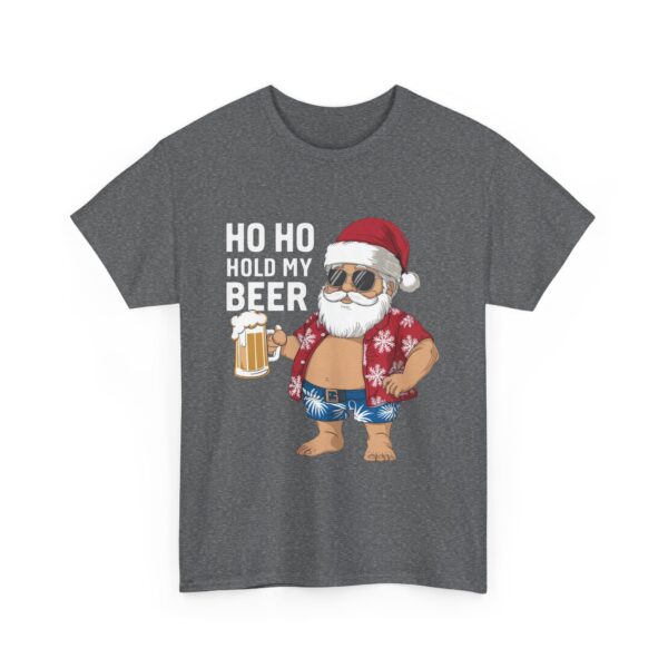 Funny Santa Beer Unisex Heavy Cotton Tee - Holiday Humor T-Shirt - Image 43