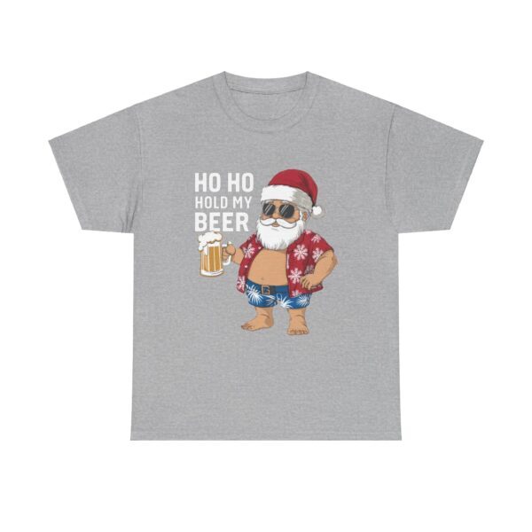 Funny Santa Beer Unisex Heavy Cotton Tee - Holiday Humor T-Shirt - Image 45