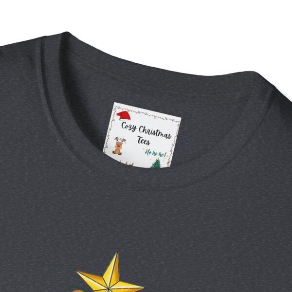 Festive Christmas Tree Unisex T-Shirt - Softstyle Holiday Tee - Image 3