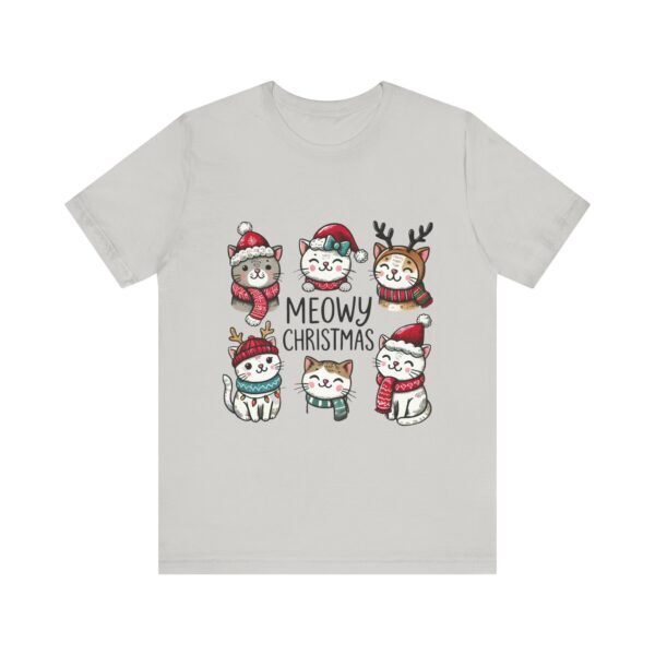 Meowy Christmas Cat Tee - Unisex Short Sleeve Tee for Animal Lovers - Image 29