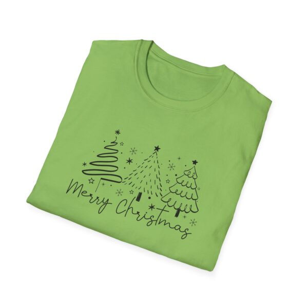 Merry Christmas Unisex Softstyle T-Shirt - Festive Holiday Tee with Christmas Trees - Image 12