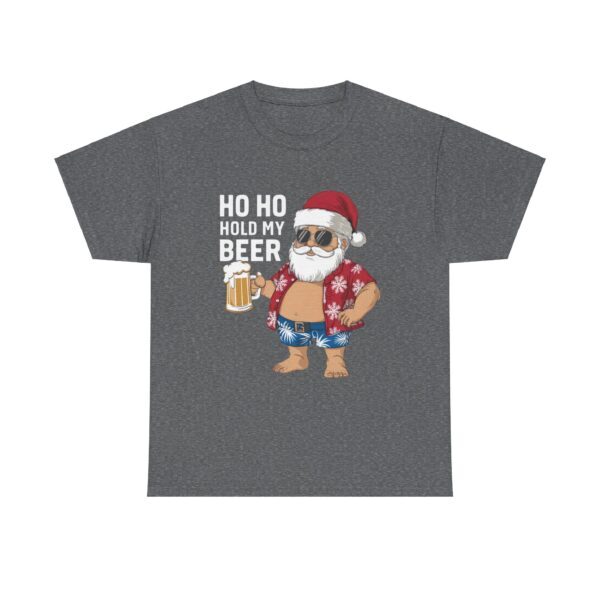 Funny Santa Beer Unisex Heavy Cotton Tee - Holiday Humor T-Shirt - Image 41