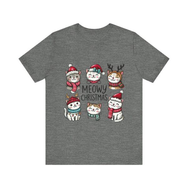 Meowy Christmas Cat Tee - Unisex Short Sleeve Tee for Animal Lovers - Image 9