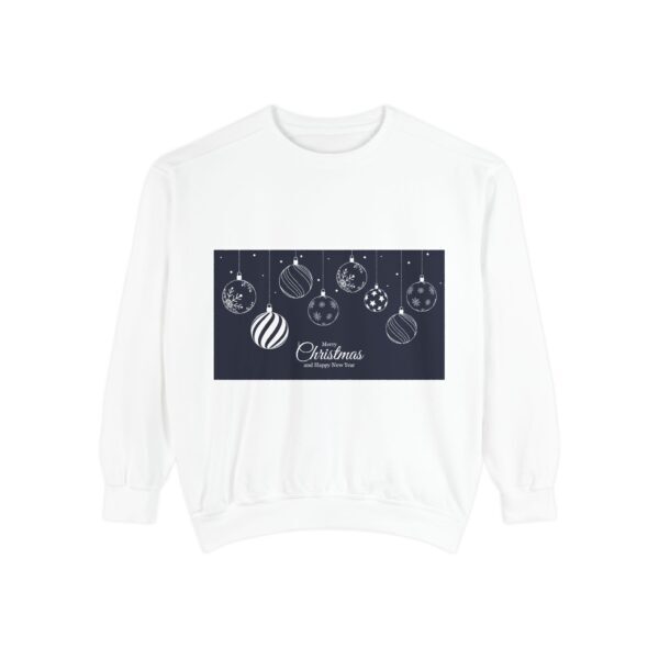 Festive Christmas Sweatshirt with Holiday Ornaments Design - Image 5