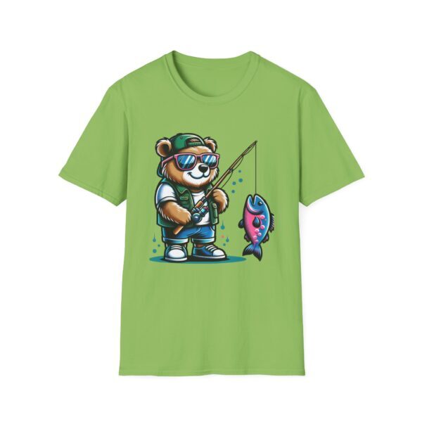 Fishing Buddy Panda Graphic T-Shirt - Unisex Softstyle Tee for Fishing Enthusiasts - Image 5