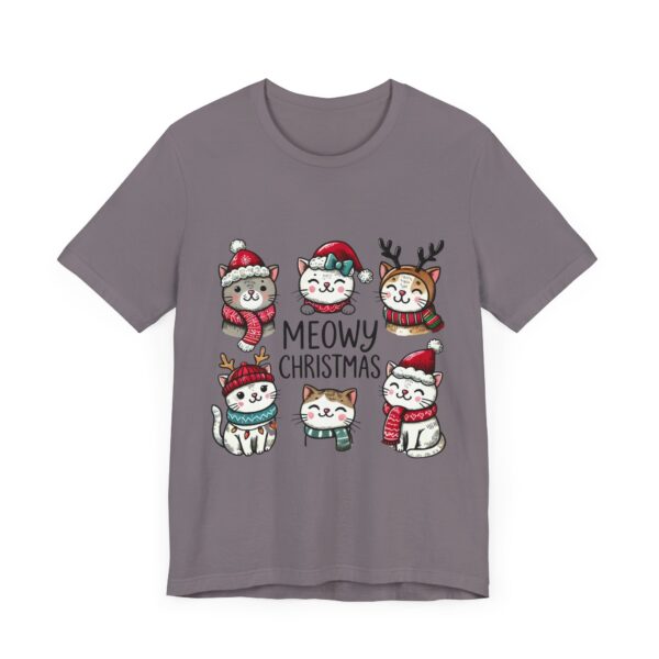 Meowy Christmas Cat Tee - Unisex Short Sleeve Tee for Animal Lovers - Image 39