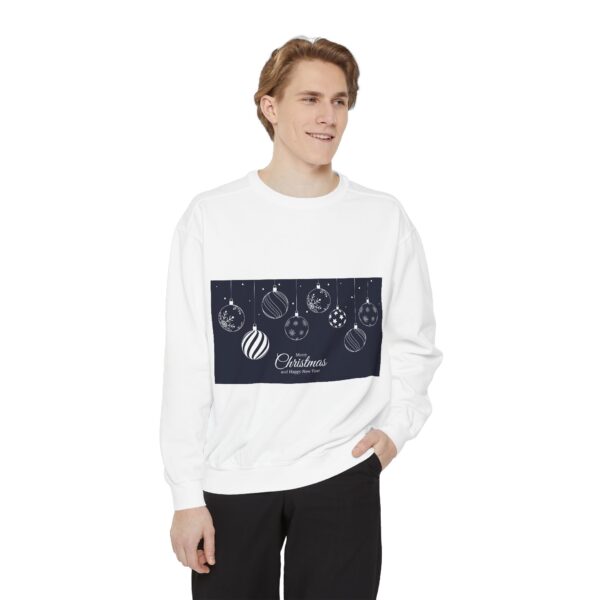 Festive Christmas Sweatshirt with Holiday Ornaments Design - Image 7