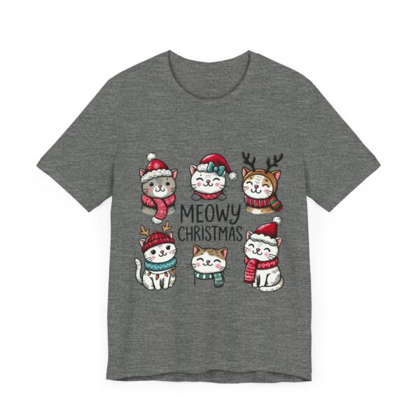 Meowy Christmas Cat Tee - Unisex Short Sleeve Tee for Animal Lovers - Image 11