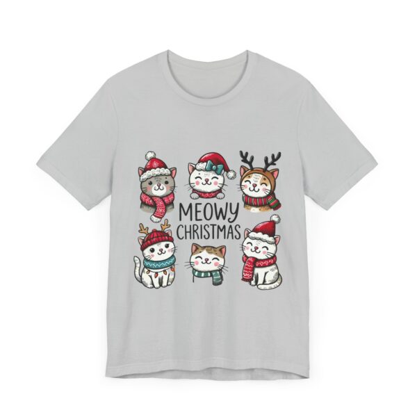 Meowy Christmas Cat Tee - Unisex Short Sleeve Tee for Animal Lovers - Image 43