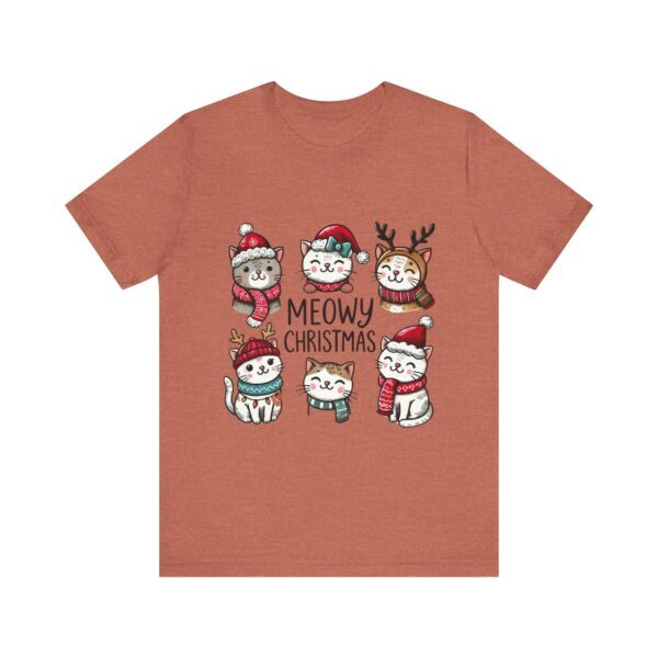 Meowy Christmas Cat Tee - Unisex Short Sleeve Tee for Animal Lovers - Image 33