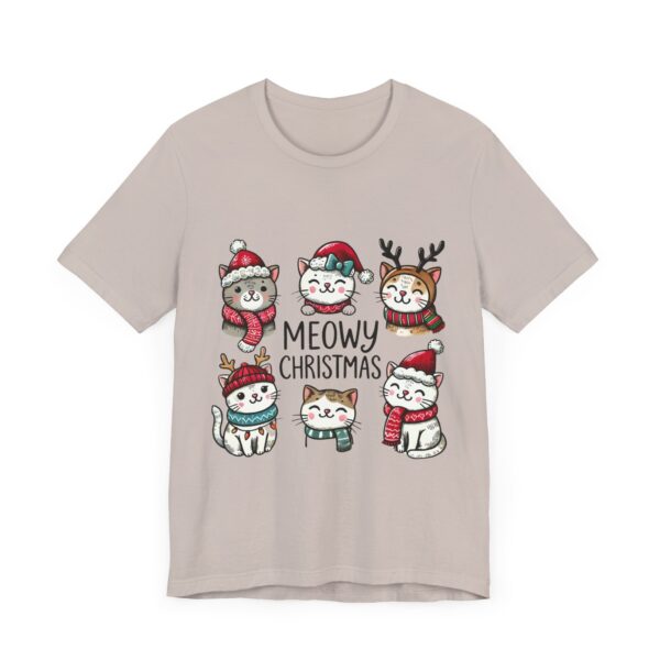 Meowy Christmas Cat Tee - Unisex Short Sleeve Tee for Animal Lovers - Image 51