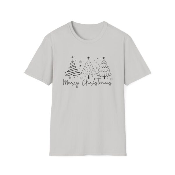 Merry Christmas Unisex Softstyle T-Shirt - Festive Holiday Tee with Christmas Trees - Image 54