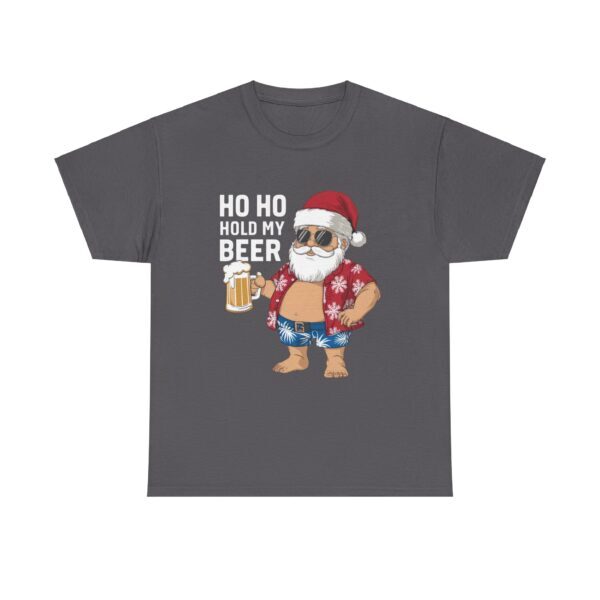 Funny Santa Beer Unisex Heavy Cotton Tee - Holiday Humor T-Shirt - Image 37