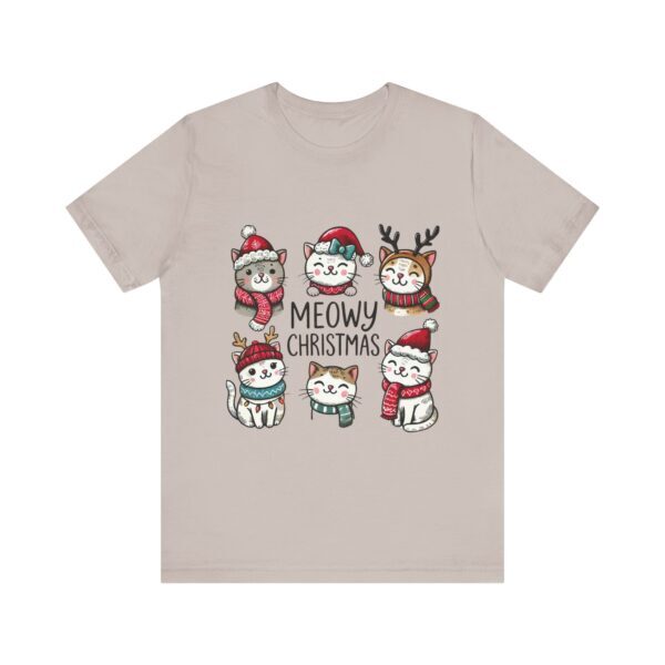 Meowy Christmas Cat Tee - Unisex Short Sleeve Tee for Animal Lovers - Image 49