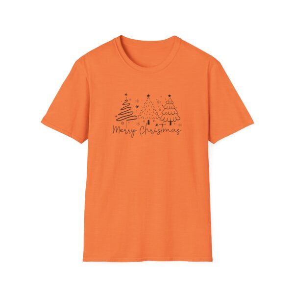 Merry Christmas Unisex Softstyle T-Shirt - Festive Holiday Tee with Christmas Trees - Image 58