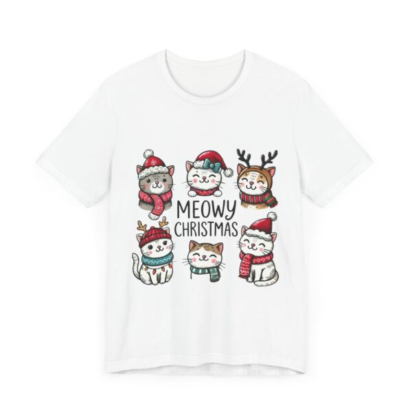 Meowy Christmas Cat Tee - Unisex Short Sleeve Tee for Animal Lovers - Image 15