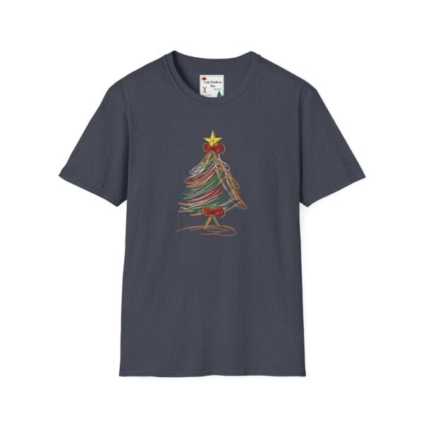 Festive Christmas Tree Unisex T-Shirt - Softstyle Holiday Tee - Image 9