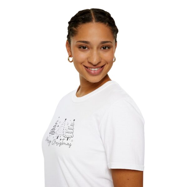 Merry Christmas Unisex Softstyle T-Shirt - Festive Holiday Tee with Christmas Trees - Image 37