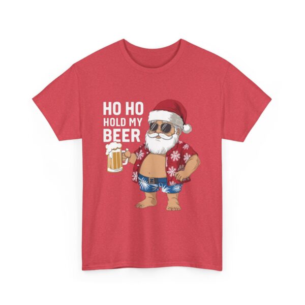 Funny Santa Beer Unisex Heavy Cotton Tee - Holiday Humor T-Shirt - Image 7