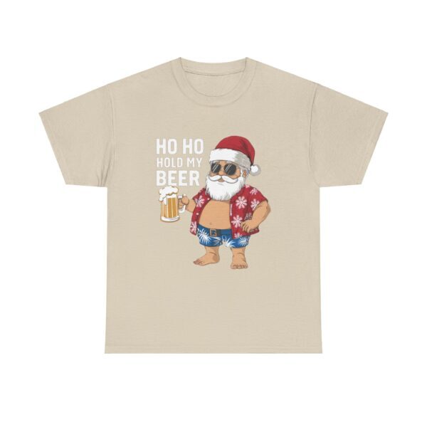 Funny Santa Beer Unisex Heavy Cotton Tee - Holiday Humor T-Shirt - Image 21