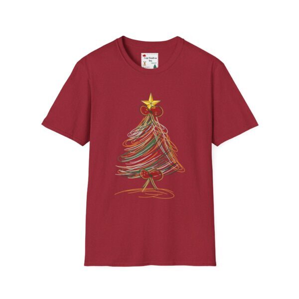 Festive Christmas Tree Unisex T-Shirt - Softstyle Holiday Tee - Image 41