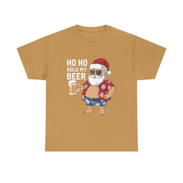 Funny Santa Beer Unisex Heavy Cotton Tee - Holiday Humor T-Shirt - Image 13