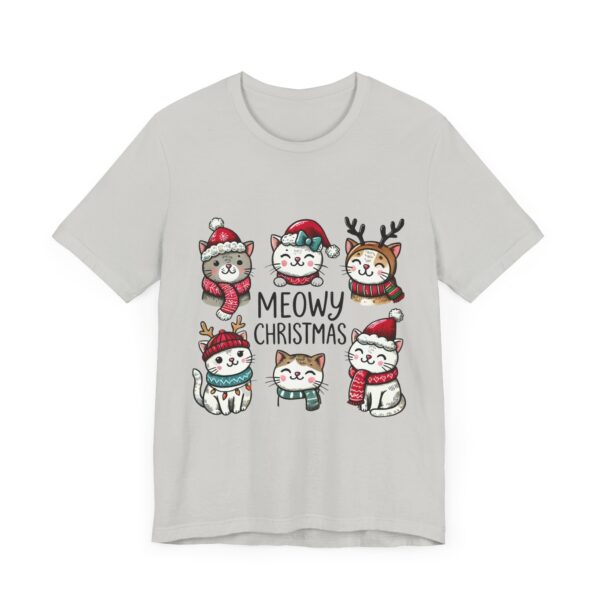 Meowy Christmas Cat Tee - Unisex Short Sleeve Tee for Animal Lovers - Image 31