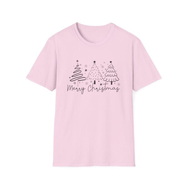 Merry Christmas Unisex Softstyle T-Shirt - Festive Holiday Tee with Christmas Trees