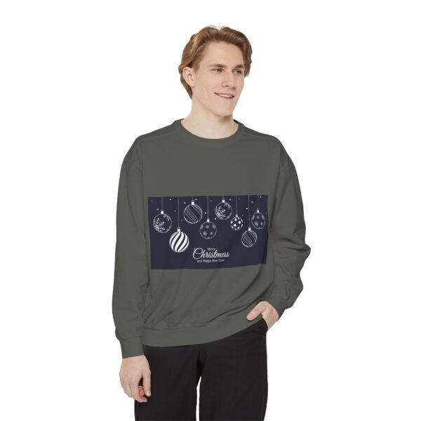 Festive Christmas Sweatshirt with Holiday Ornaments Design - Image 13