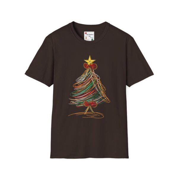 Festive Christmas Tree Unisex T-Shirt - Softstyle Holiday Tee - Image 29