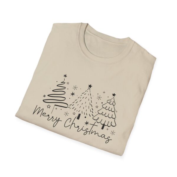 Merry Christmas Unisex Softstyle T-Shirt - Festive Holiday Tee with Christmas Trees - Image 49