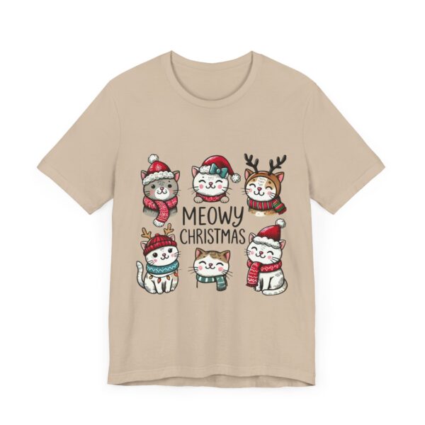 Meowy Christmas Cat Tee - Unisex Short Sleeve Tee for Animal Lovers - Image 47