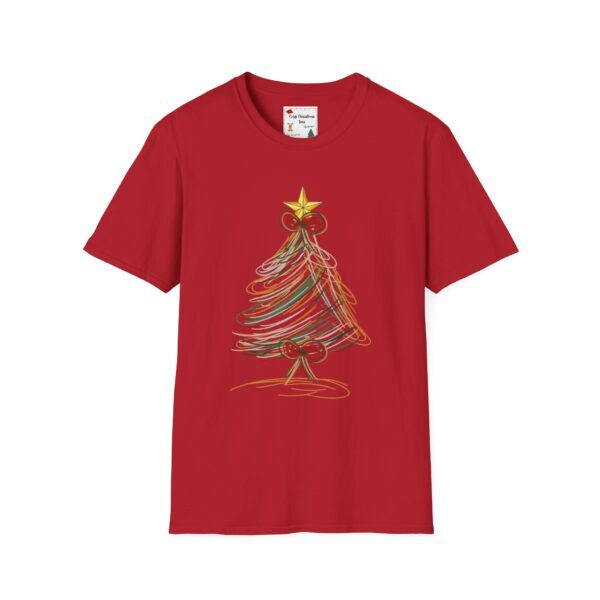 Festive Christmas Tree Unisex T-Shirt - Softstyle Holiday Tee - Image 49