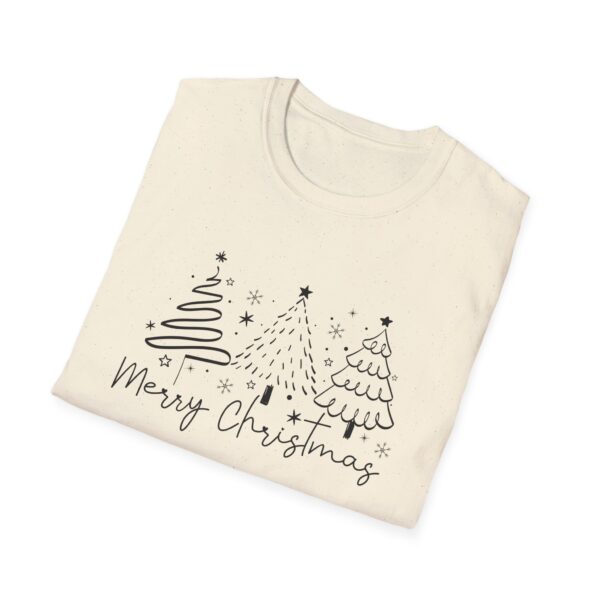 Merry Christmas Unisex Softstyle T-Shirt - Festive Holiday Tee with Christmas Trees - Image 41