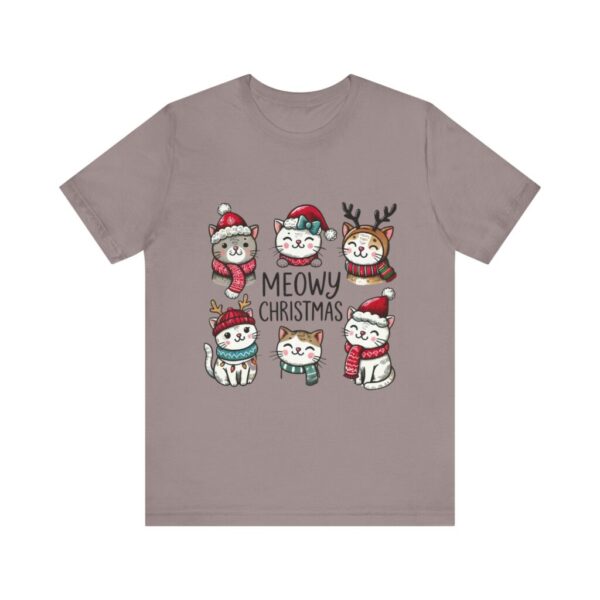 Meowy Christmas Cat Tee - Unisex Short Sleeve Tee for Animal Lovers