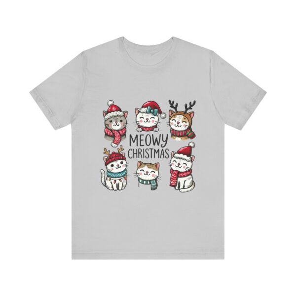 Meowy Christmas Cat Tee - Unisex Short Sleeve Tee for Animal Lovers - Image 41